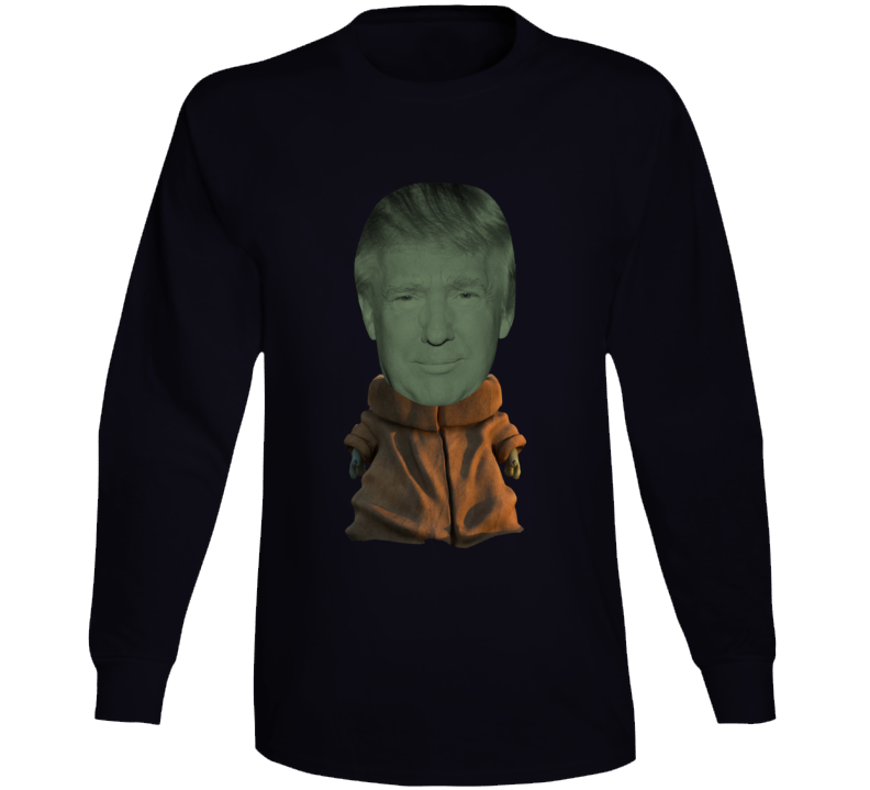 President Donald Trump Baby Yoda Parody Usa Republican Long Sleeve