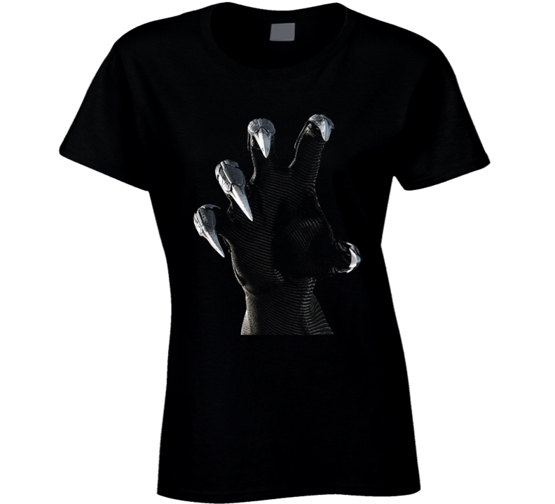 Black Panther Claw Super Hero Comic Book Movie Ladies T Shirt