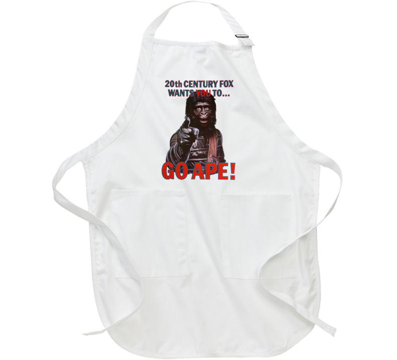 Planet Of The Apes 70s Movie Go Ape Promo Trending Fan Parody Apron