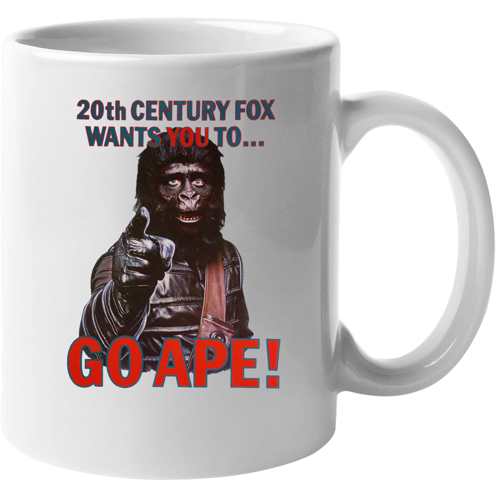 Planet Of The Apes 70s Movie Go Ape Promo Trending Fan Parody Mug