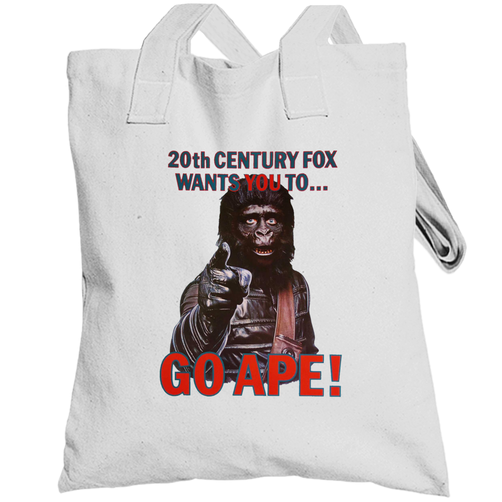 Planet Of The Apes 70s Movie Go Ape Promo Trending Fan Parody Totebag