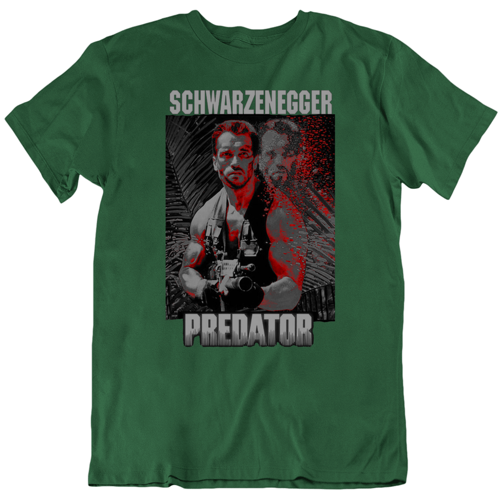 Predator Arnold Schwarzenegger Movie Alien Action Fan T Shirt