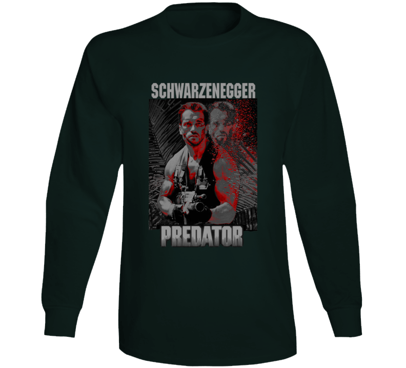 Predator Arnold Schwarzenegger Movie Alien Action Fan Long Sleeve