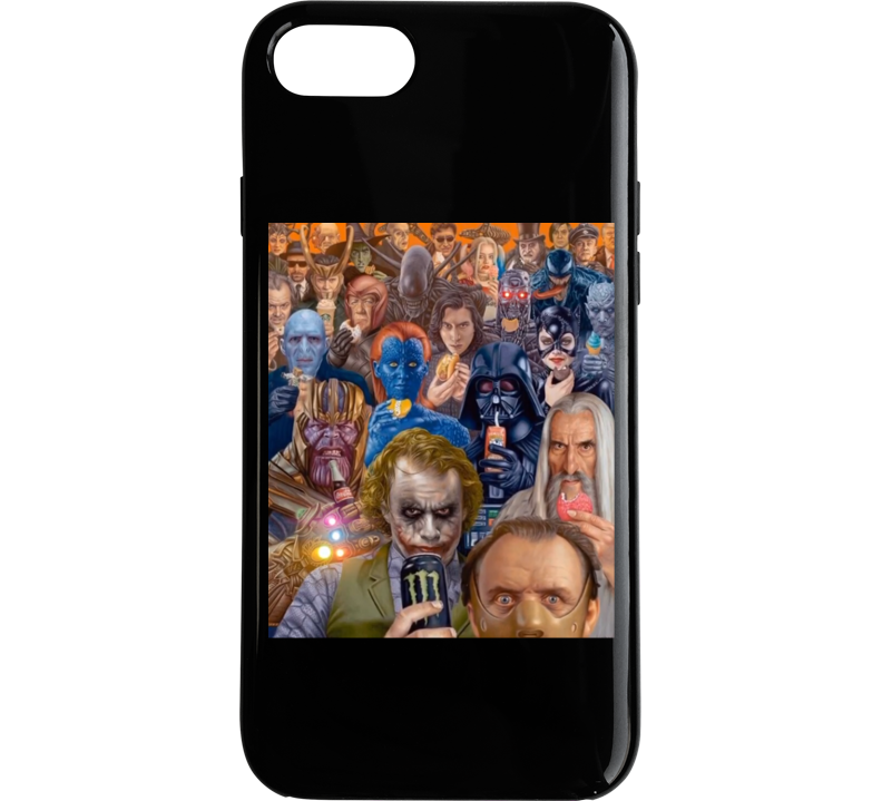 Super Heroes Villains Funny Parody Phone Case