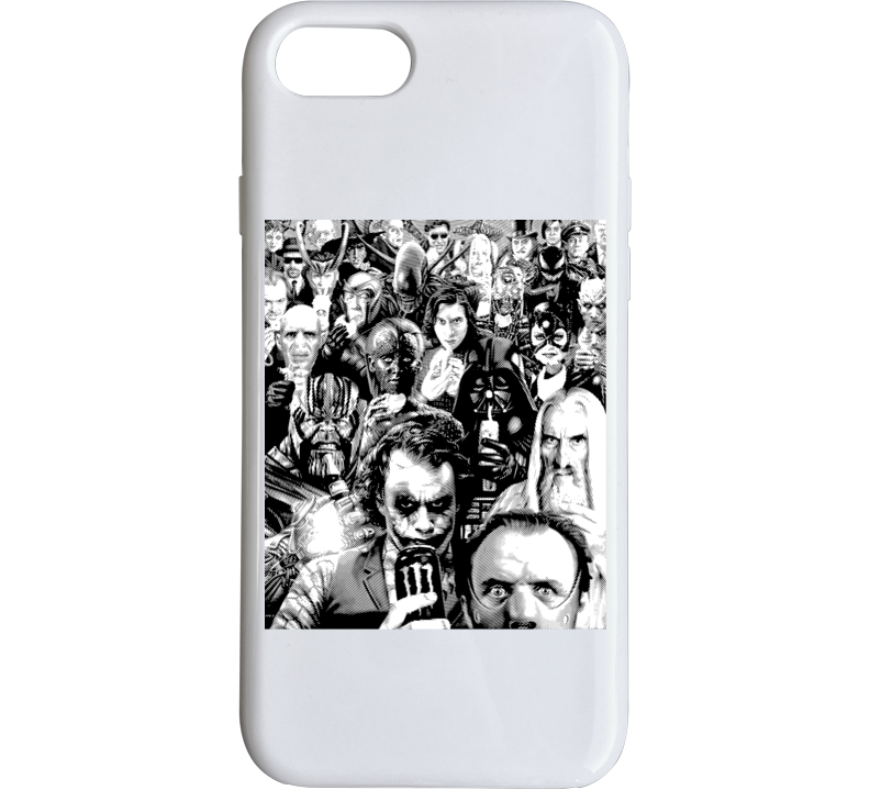 Super Heroes Villains Funny Parody Fan Phone Case