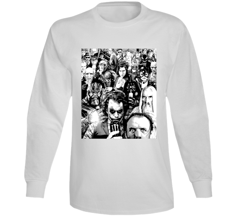 Super Heroes Villains Funny Parody Fan Long Sleeve