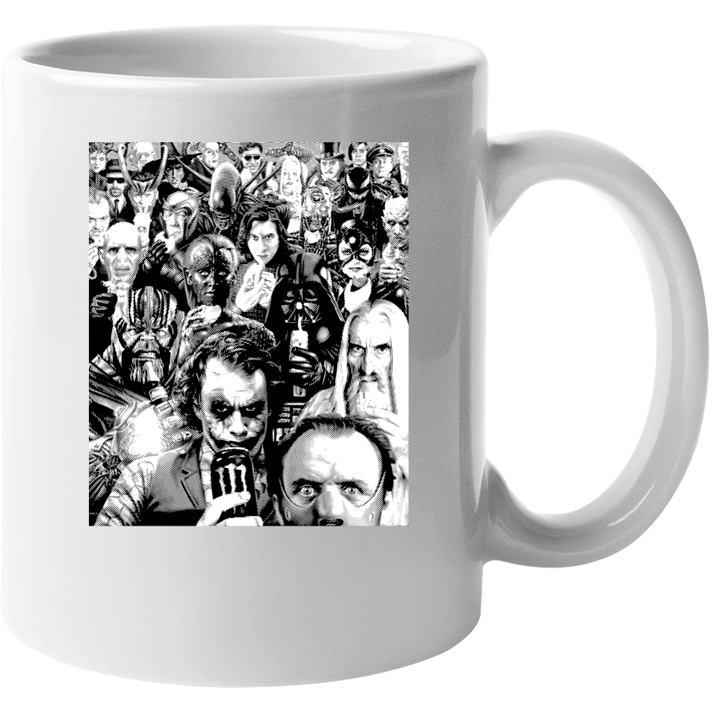 Super Heroes Villains Funny Parody Fan Mug