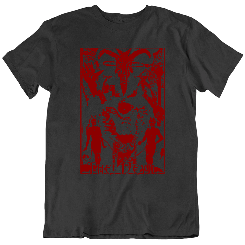 Devil Tarot Card 666 Satan Lucifer Cult T Shirt