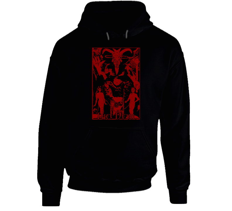 Devil Tarot Card 666 Satan Lucifer Cult Hoodie