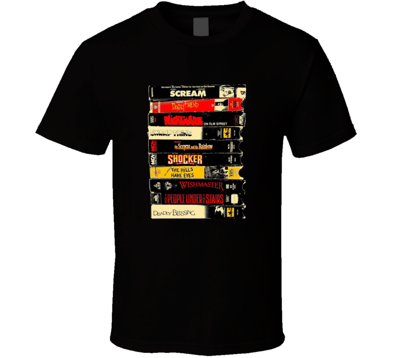 Vhs Horror Movie Retro Vcr Old School T Shirt