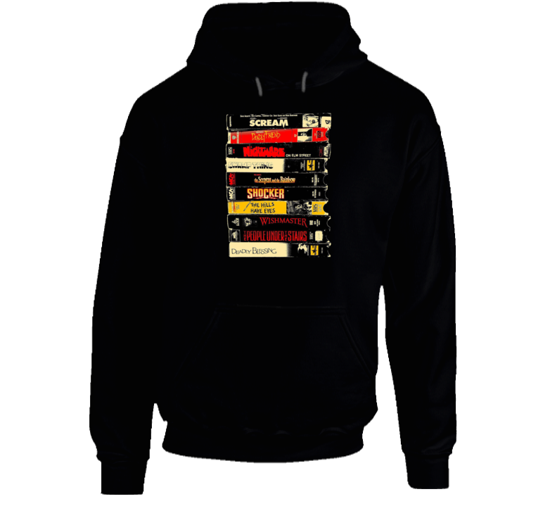 Vhs Horror Movie Retro Vcr Old School Hoodie