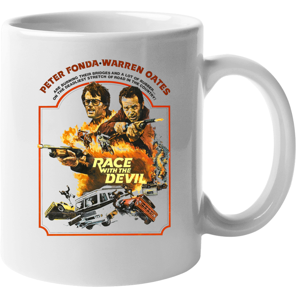 Race With The Devil Movie Peter Fonda Fan Poster Mug