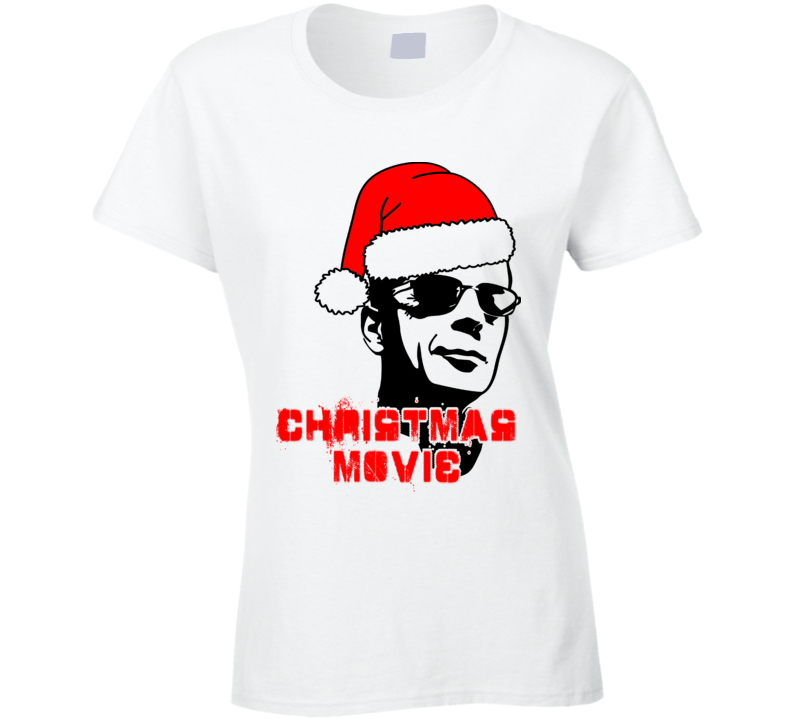 Die Hard Christmas Movie Funny Parody Ladies T Shirt