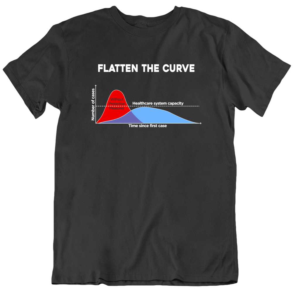 Flatten The Curve Corona Virus Covid-19 Health Safety T Shirt