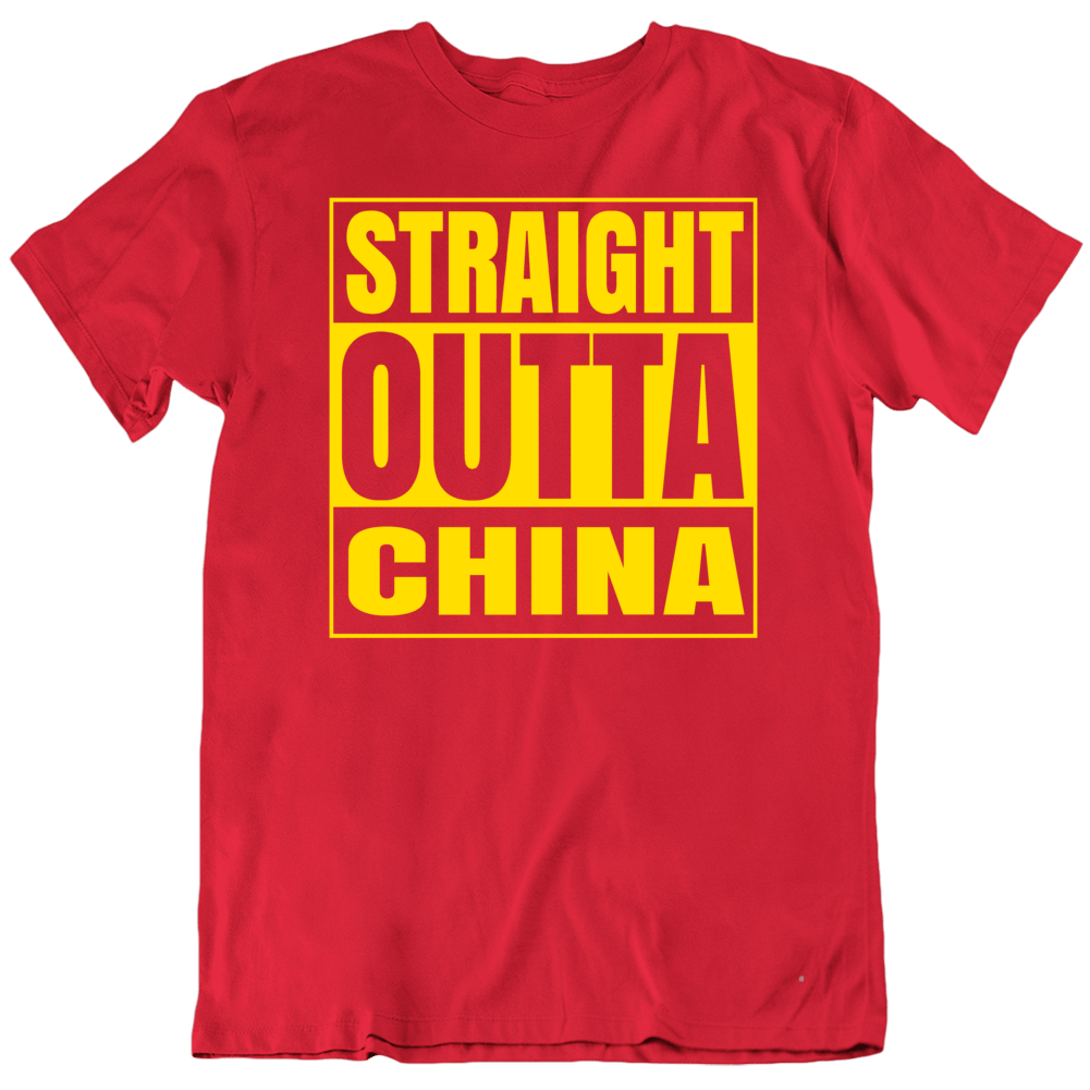 Straight Outta China City Funny Parody Trending T Shirt