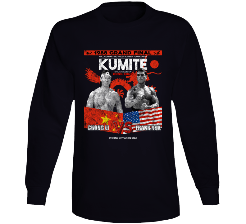 Bloodsport Kumite Jean-claude Van Damme Karate Mma Movie Fan Long Sleeve