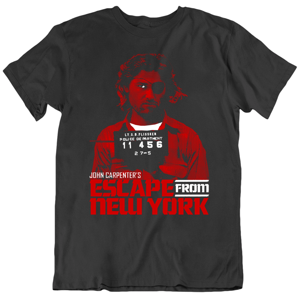 Escape From New York Kurt Russell Snake Plissken Classic 80s Movie Fan T Shirt