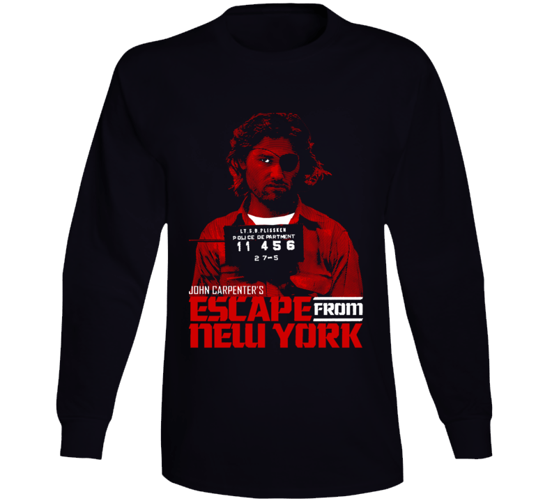 Escape From New York Kurt Russell Snake Plissken Classic 80s Movie Fan Long Sleeve