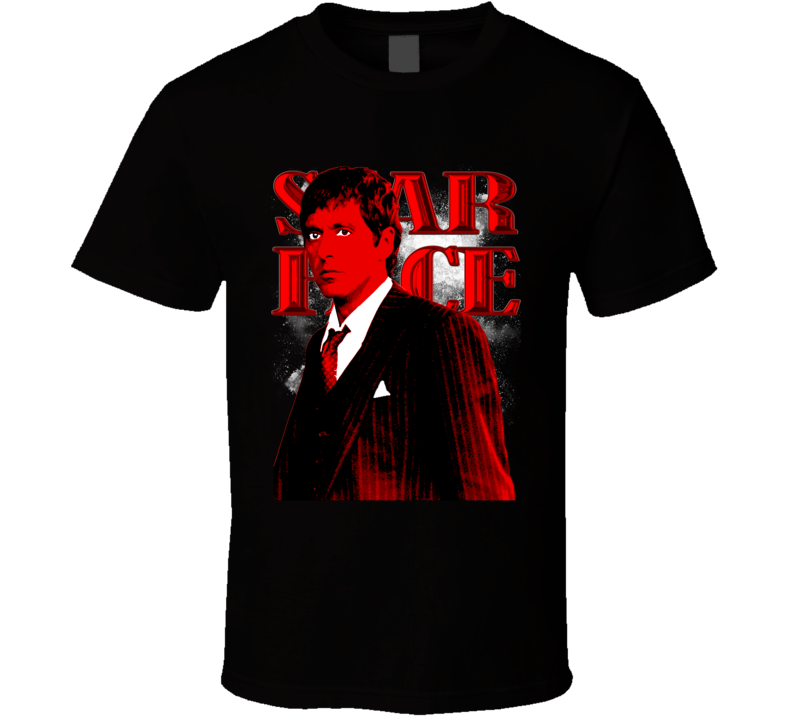 Scarface Tony Montana Al Pacino Gangster Movie 80s Classic Fan T Shirt