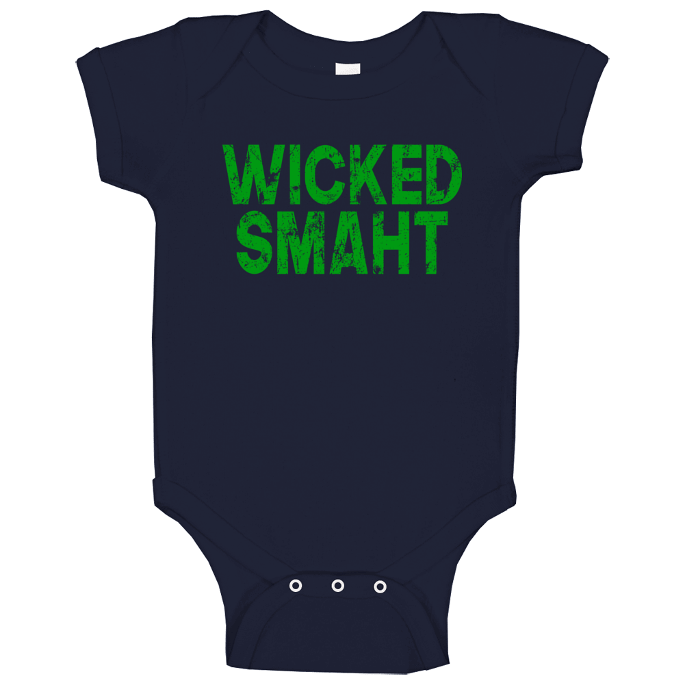 Wicked Smaht Smart Funny Boston Irish Baby One Piece