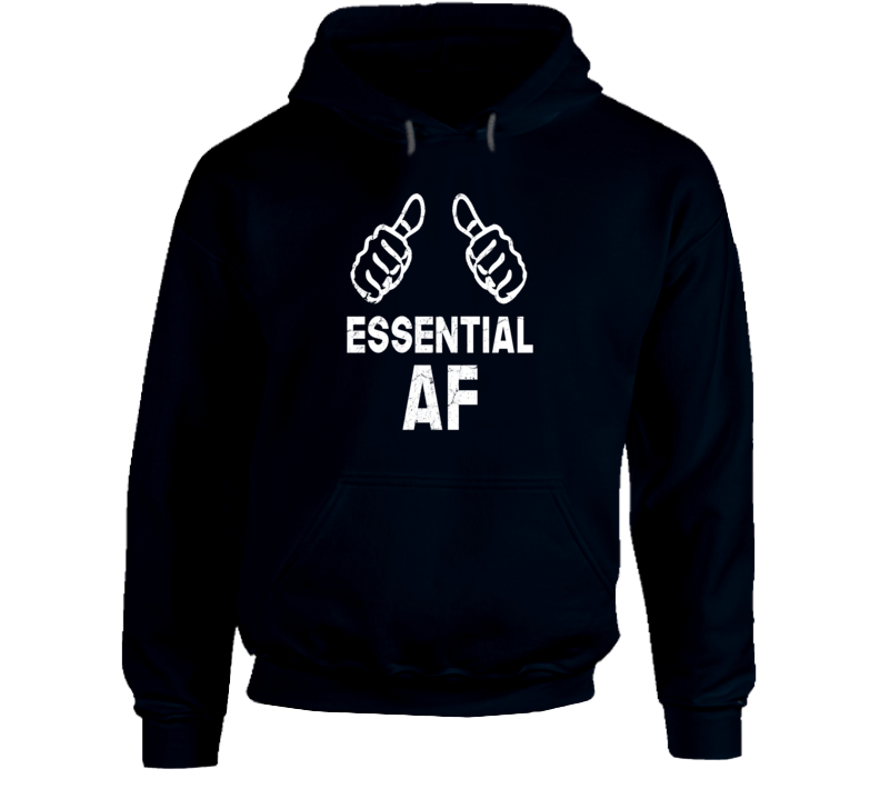 Essential Af Employee Pray Love Hero Hoodie