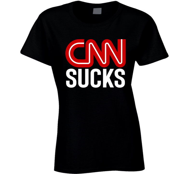 Cnn Sucks Parody Funny Trump Supporter Ladies T Shirt