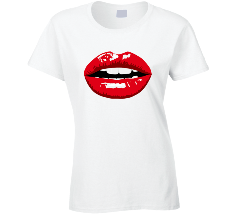 Hot Lips Funny Sexy Ladies T Shirt