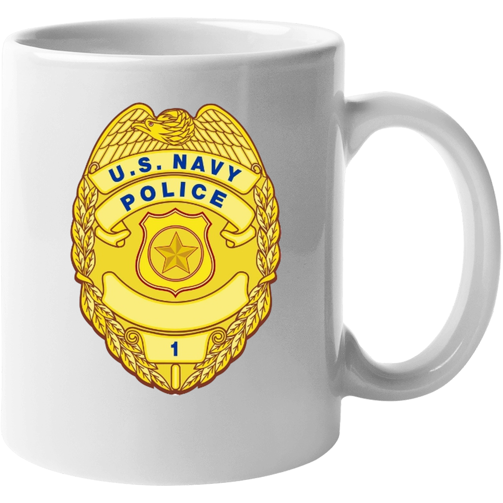 Us Navy Police Badge Desk Prop Cool Mug Mug