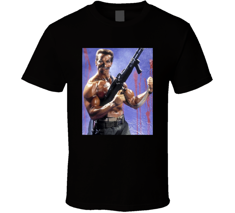 Arnold Schwarenegger Commando Movie 80s Fan T Shirt