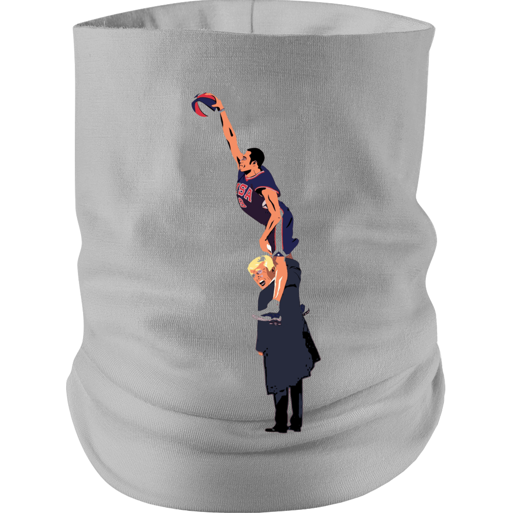 Vince Carter Dunking Over Trump Funny Parody Neck gaiter