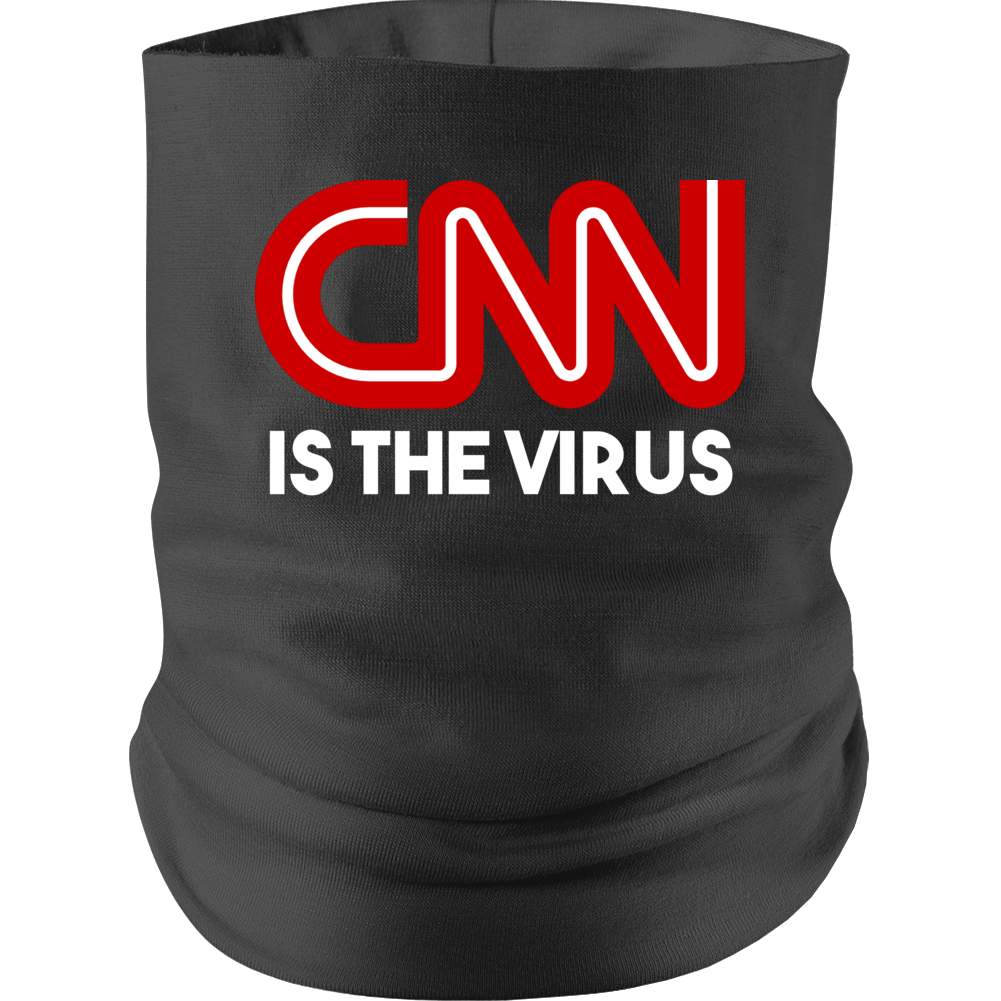 Cnn Is The Virus Parody Funny Trump Supporter Neck gaiter