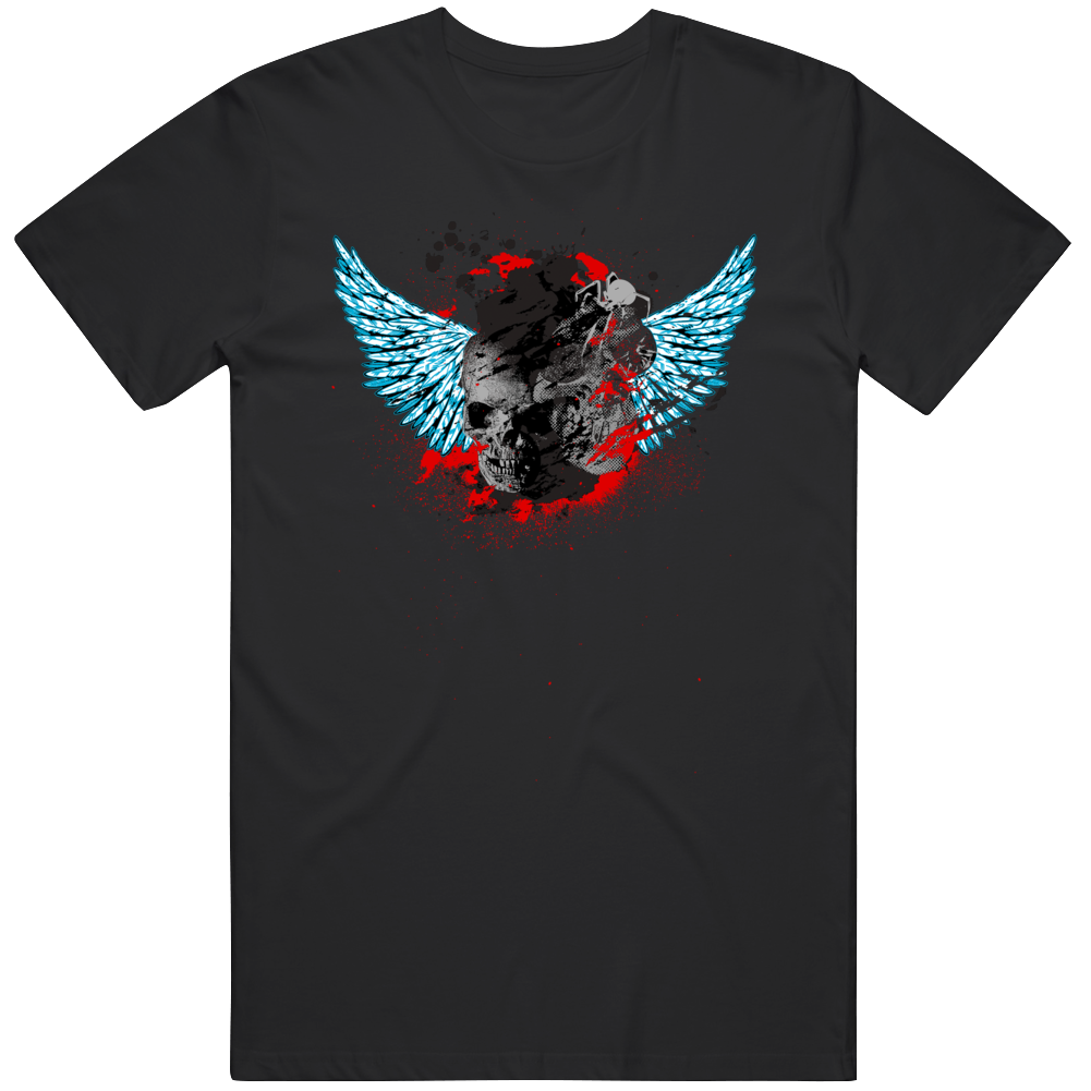 Skull And Wings Biker Grim Reaper T Shirt