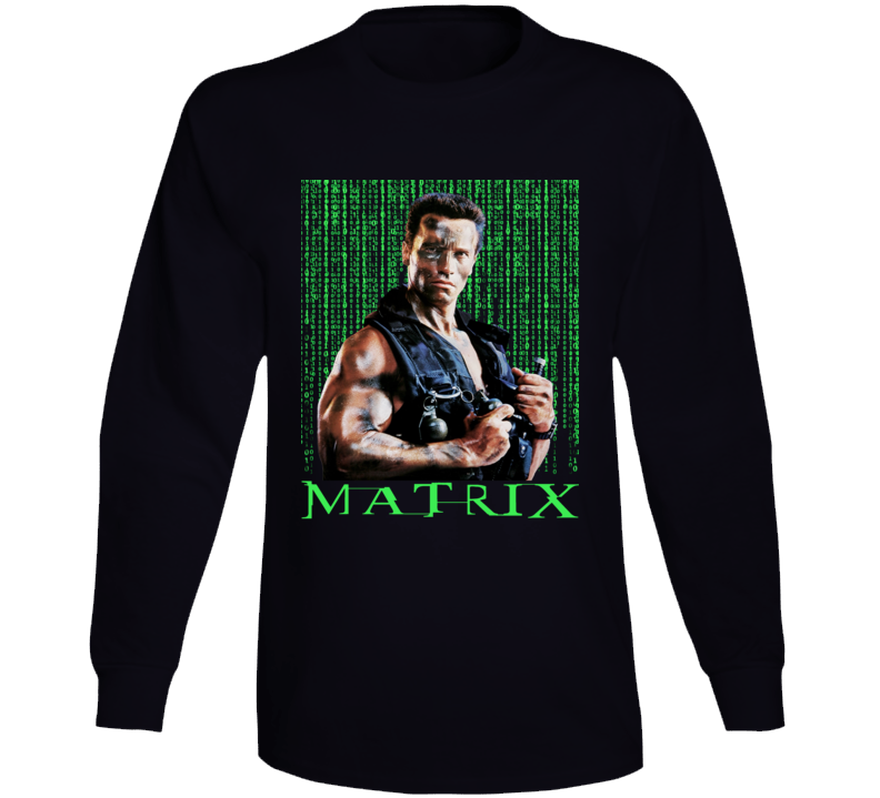 John Matrix Commando Parody Mash Up Funny Fan Long Sleeve T Shirt