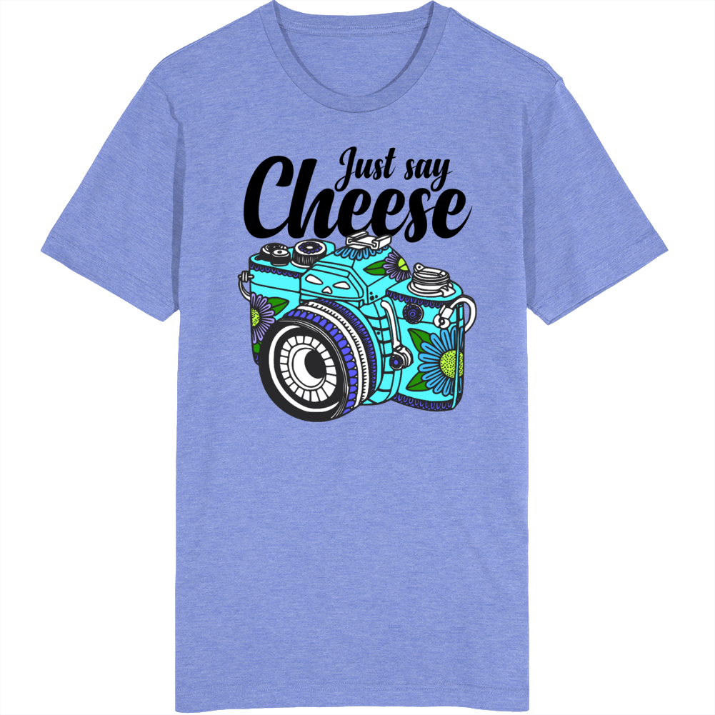 Just Say Cheese Psychedelic Camera Cute T Shirt