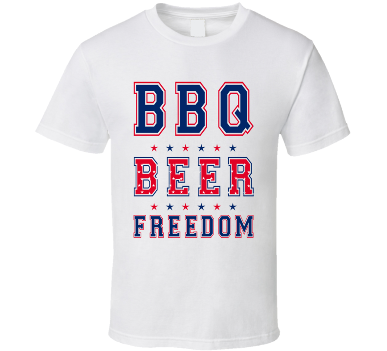 bbq beer freedom t shirt