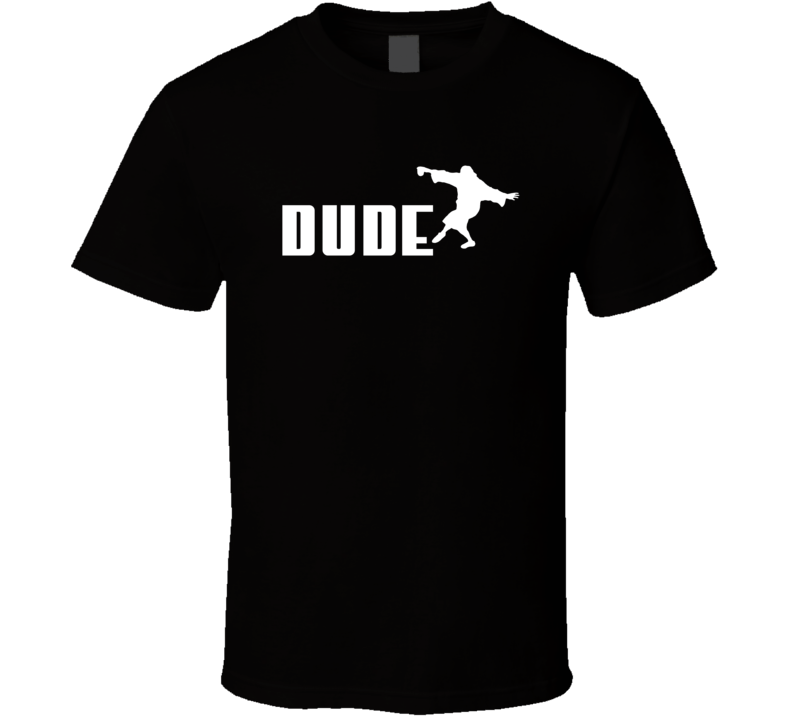 Dude The Big Lebowski Logo Parody T Shirt