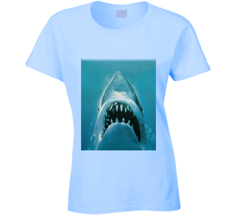 Shark Jaws Iconic Retro Fan Ladies T Shirt