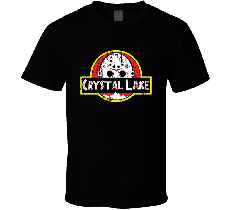 Camp Crystal Lake Jason Jurassic Park Mashup Movie Fan T Shirt