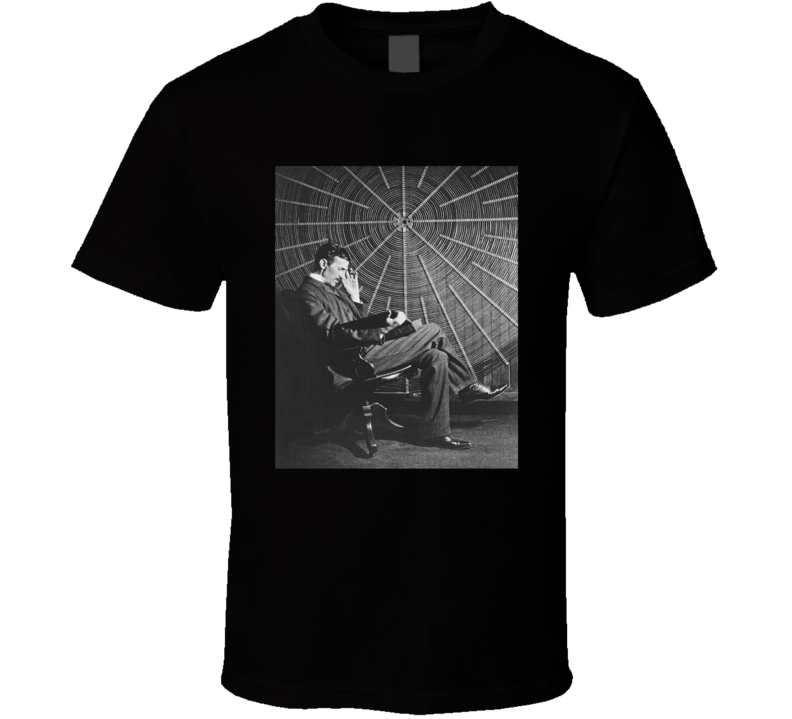 Nikola Tesla World Renowned Inventor Scientist Fan T Shirt