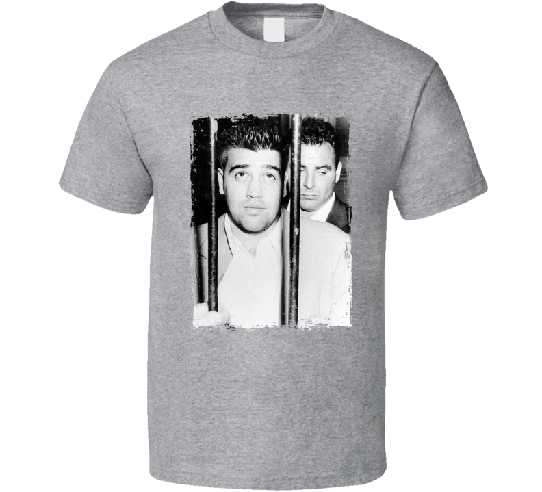 Vincent The Chin Gigante Behind Bars Mobster Crime Boss T Shirt