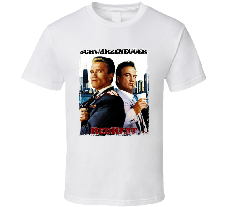 Red Heat Swarzenegger Belushi Movie Fan T Shirt