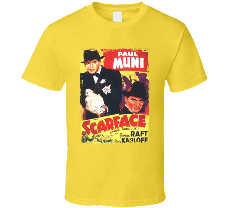 Scarface 1932 Paul Muni Movie Fan T Shirt