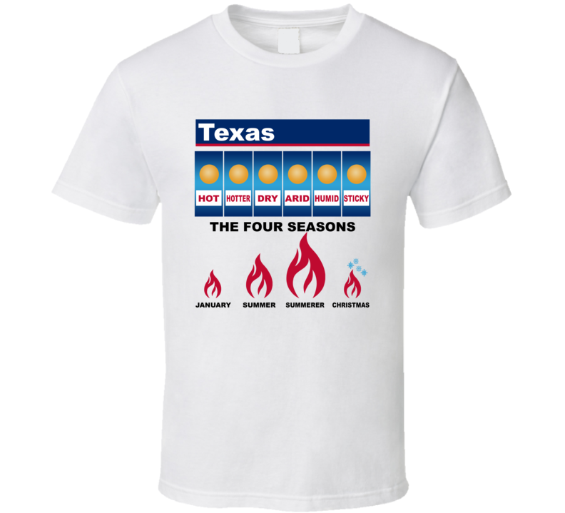 Texas Weather Hot Hotter Dry Arid Humid Sticky Funny T Shirt