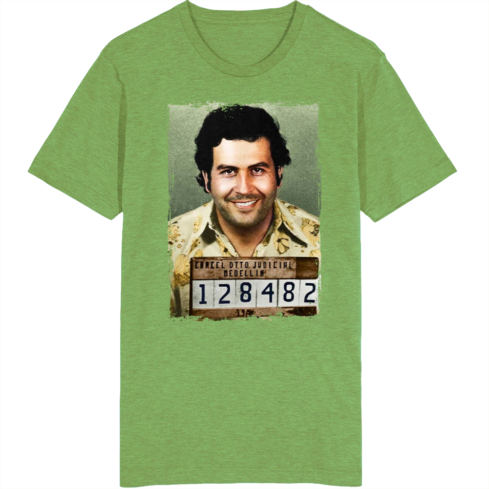 Pablo Escobar Smiling Mugshot Drug Kingpin T Shirt