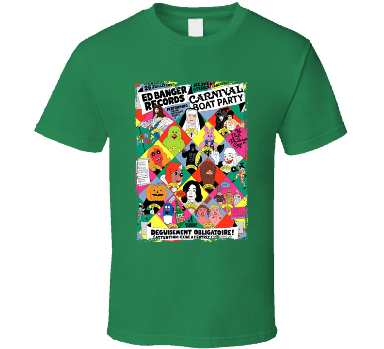 Ed Banger Carnival Boat Party Music  Fan T Shirt