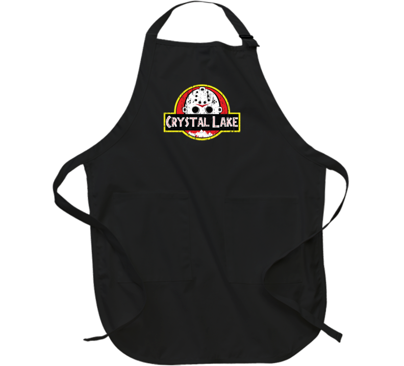 Camp Crystal Lake Jason Jurassic Park Mashup Movie Fan Apron