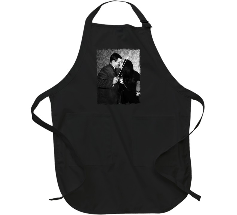 Addam's Family Gothic Funny Fan Apron