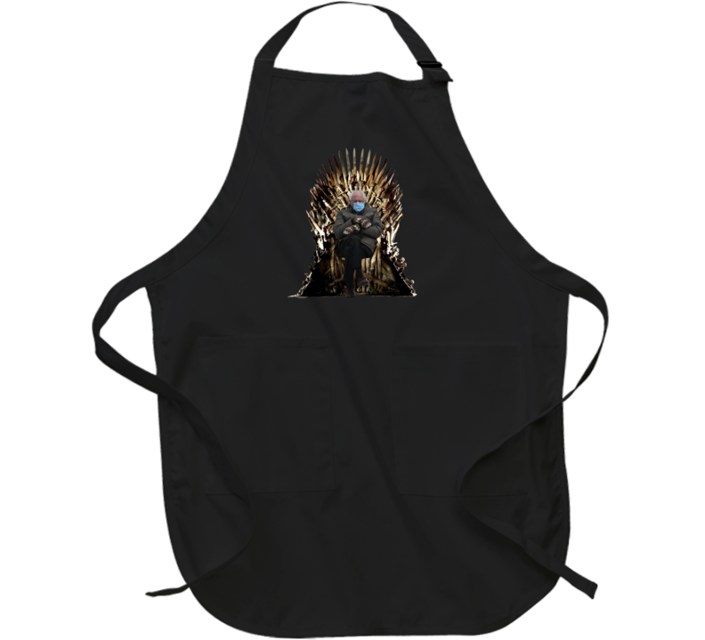 Bernie Sanders Sits The Iron Throne Game Of Thrones Parody Apron