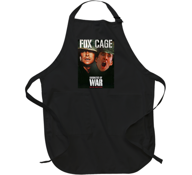 Casualties Of War Nicolas Cage Parody Funny Fake Movie Role Fan Apron