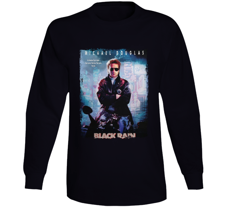 Black Rain Popular 80s Movie Fan Long Sleeve T Shirt